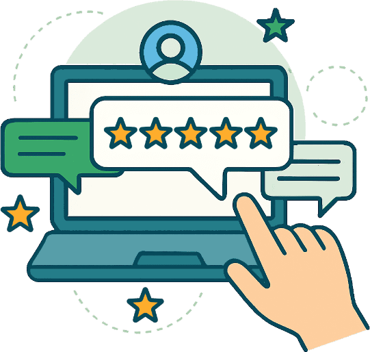 Online reputation expert guiding a business owner through a reputation management strategy